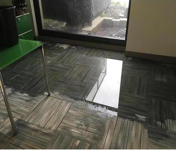 Floor with heavy water damage