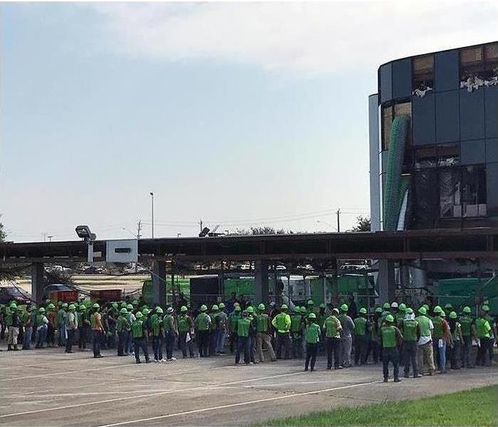 Fleet of SERVPRO employees ready to deploy to a disaster